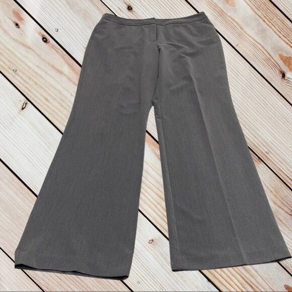NICOLE MILLER Womens 10 Gray Flare Dress Pant - Picture 1 of 4